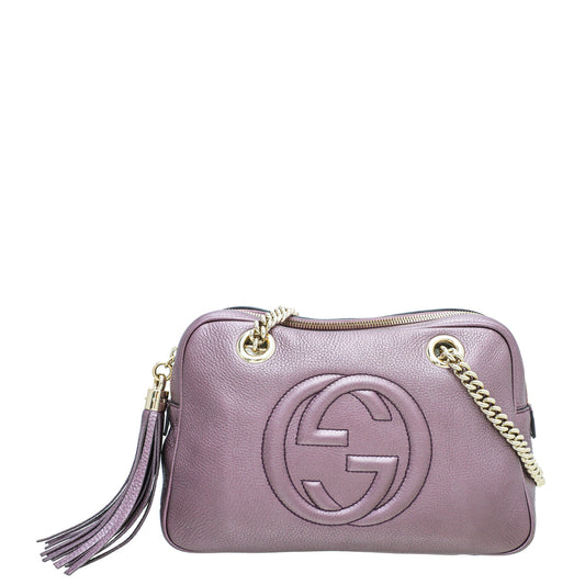 Gucci Mauve GG Soho Tassel Chain Bag