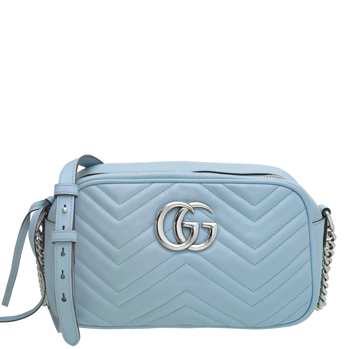 Gucci Sky Blue GG Marmont Small Camera Bag