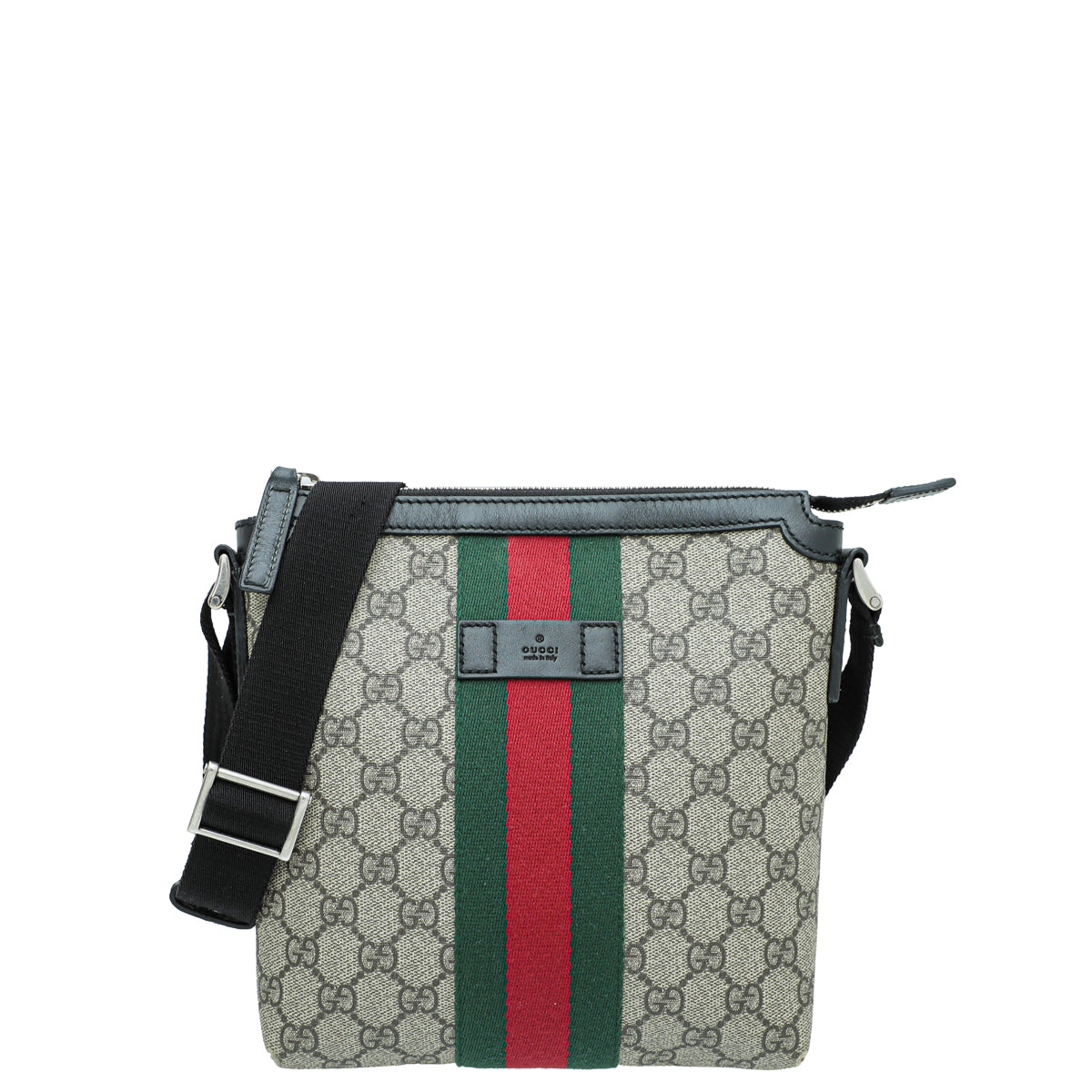 Gucci Bicolor GG Supreme Web Messenger Bag