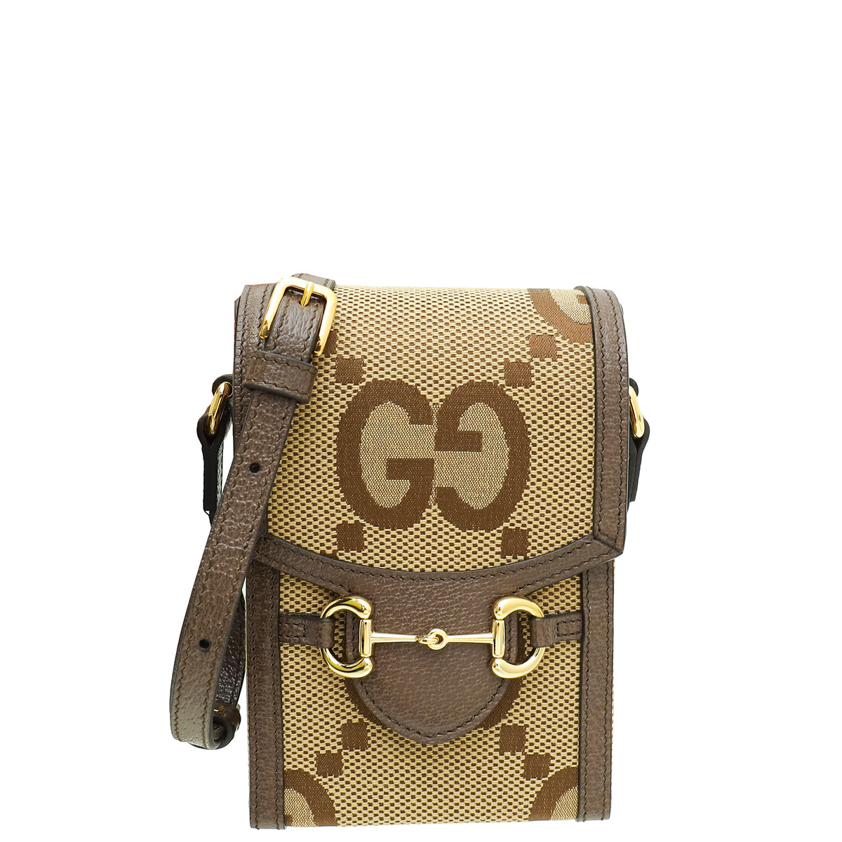 Gucci Bicolor Jumbo GG Horsebit 1955 Mini Rectangular Bag