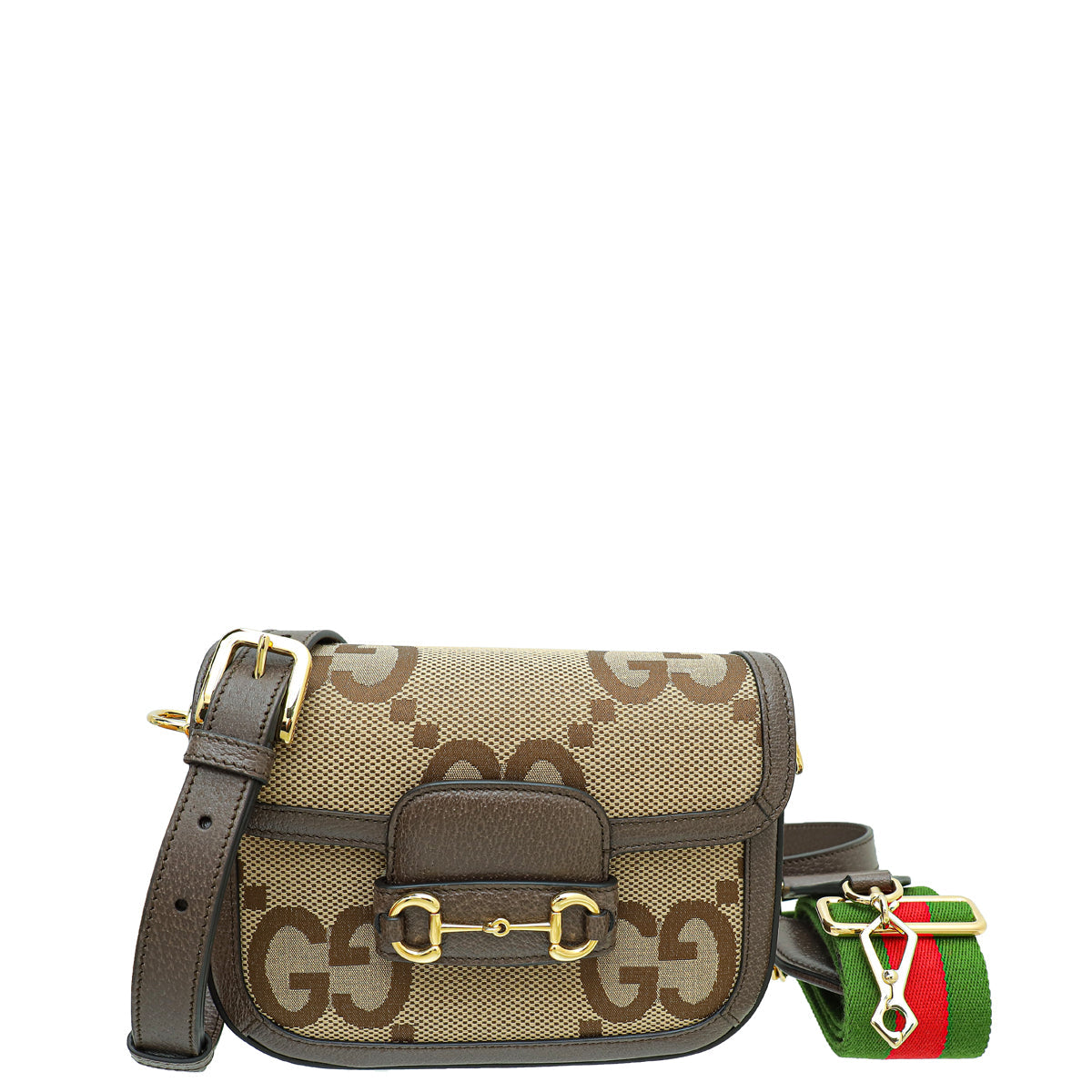 Gucci Bicolor GG Jumbo GG Horsebit 1955 Mini Shoulder Bag