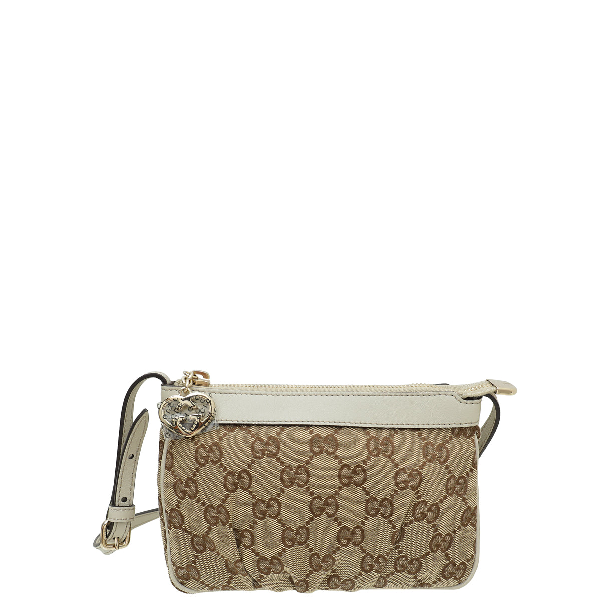 Gucci Bicolor GG Heart Charm Pochette Bag