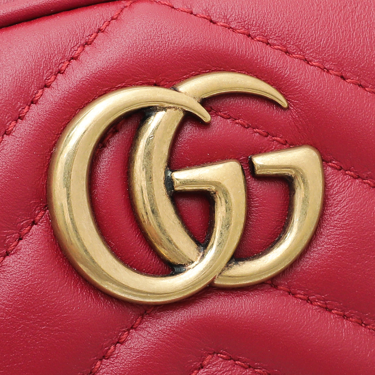 Gucci Red GG Marmont Mini Belt Bag