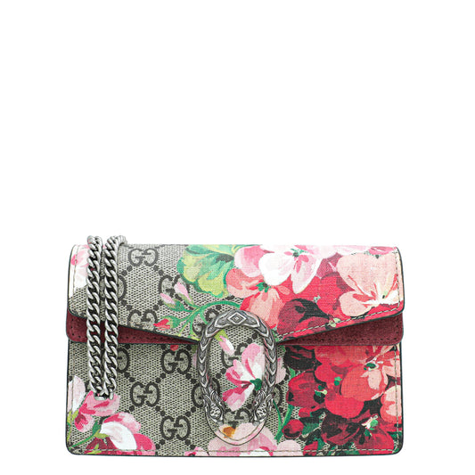 Gucci Antique Rose GG Blooms Print Dionysus Super Mini Bag