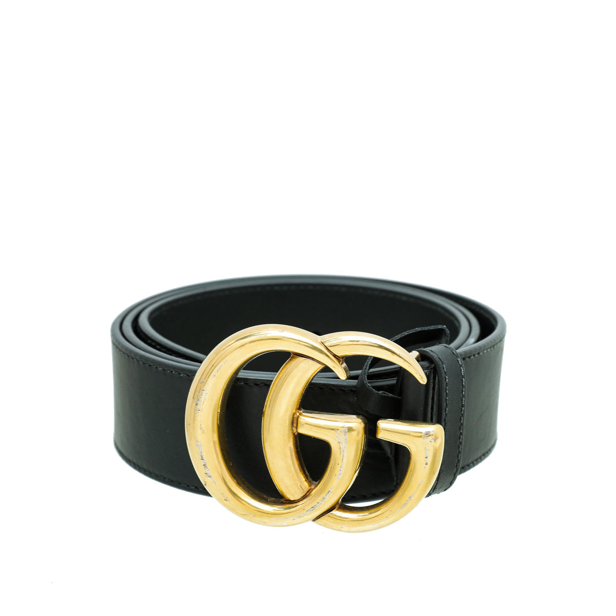 Gucci Black Aged GG Marmont 40mm Belt 36