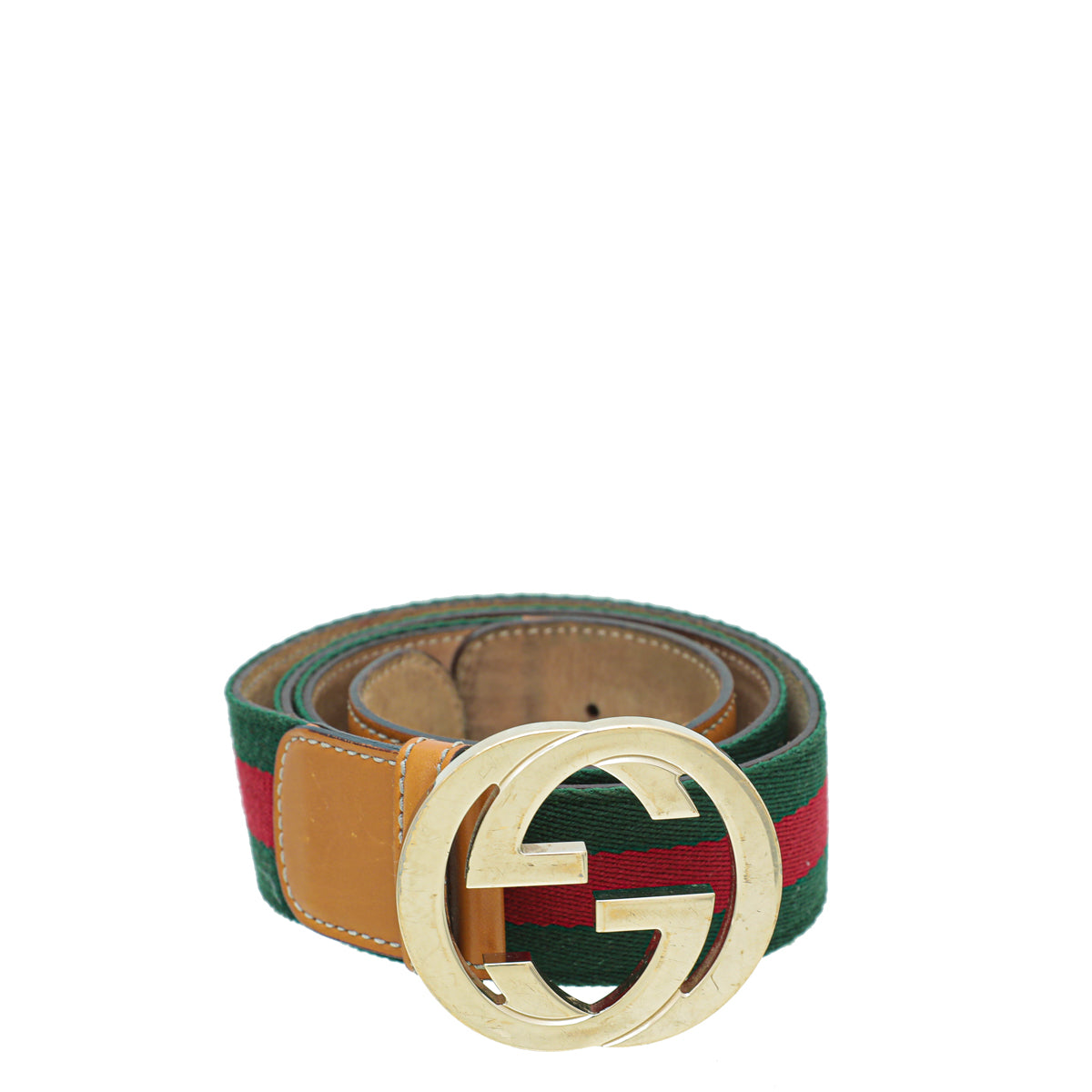 Gucci Tricolor Double G Web Belt 36