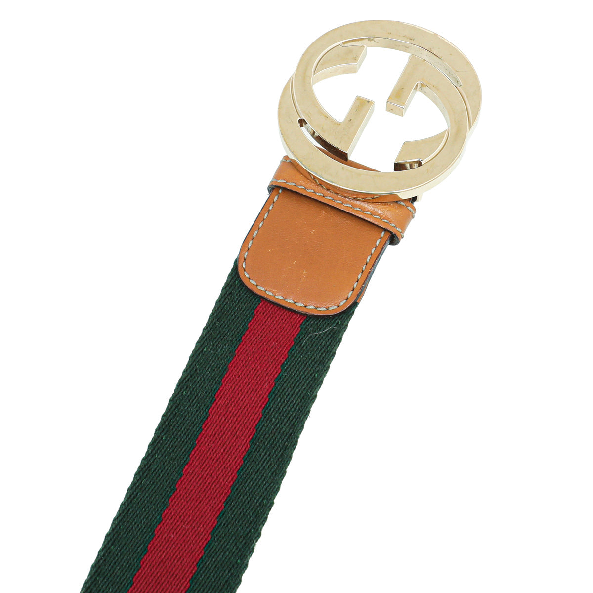 Gucci Tricolor Double G Web Belt 36