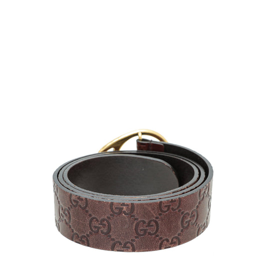 Gucci Brown Guccissima Belt 36