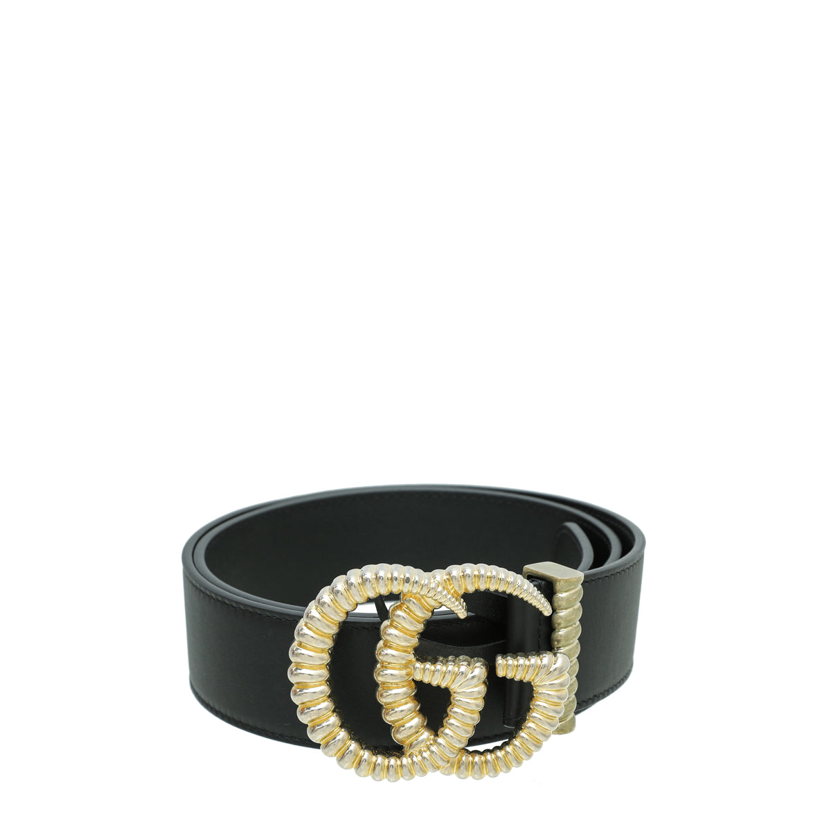 Gucci Black Double G Torchon 40mm Belt 32