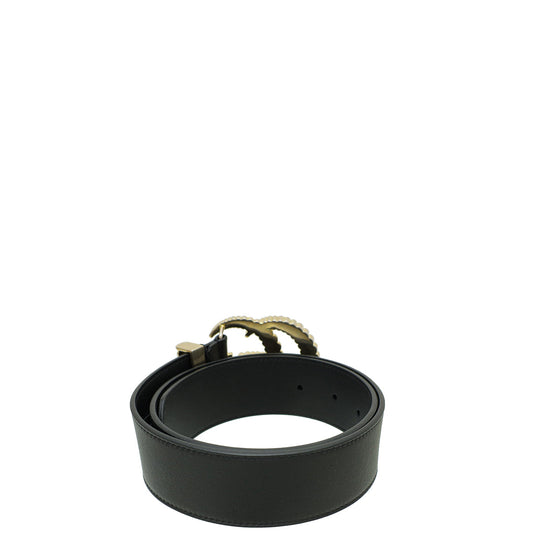 Gucci Black Double G Torchon 40mm Belt 30