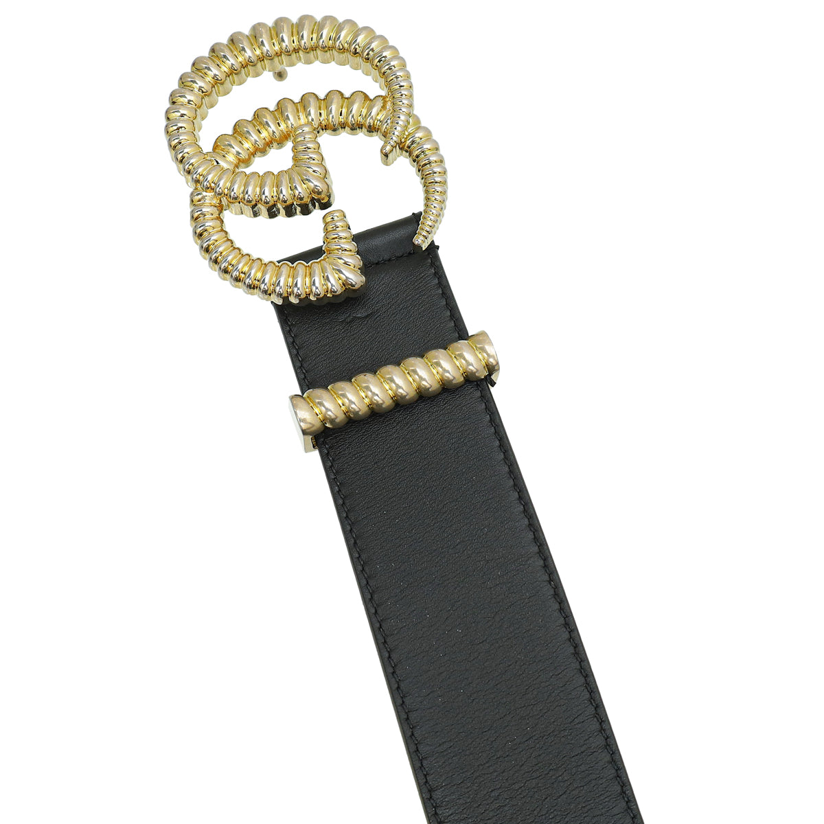 Gucci Black Double G Torchon 40mm Belt 30