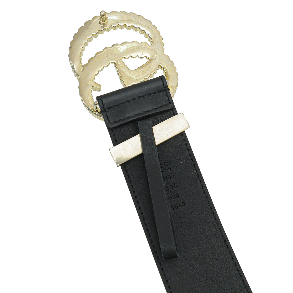 Gucci Black Double G Torchon 40mm Belt 30