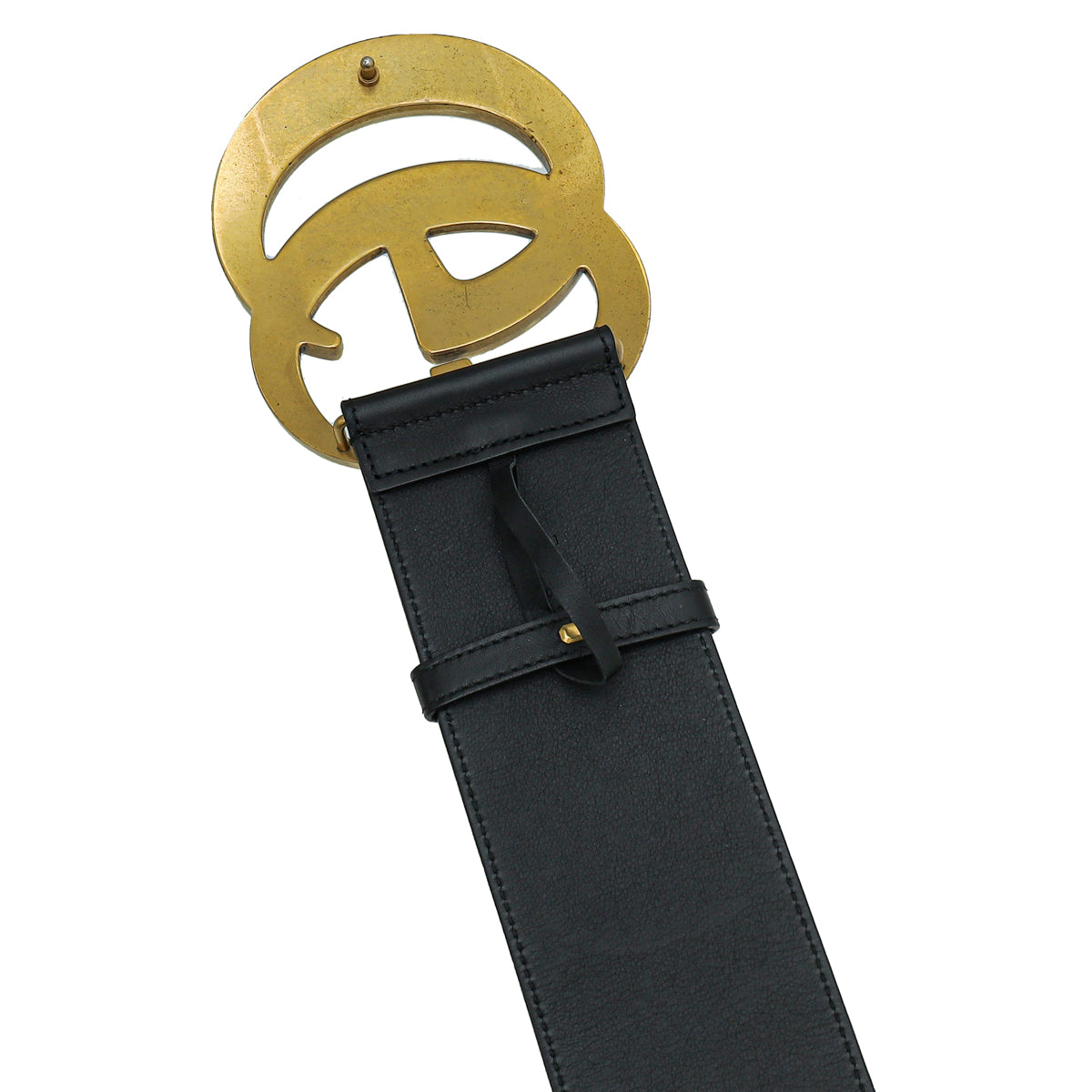 Gucci Black Double G Wide Belt 36