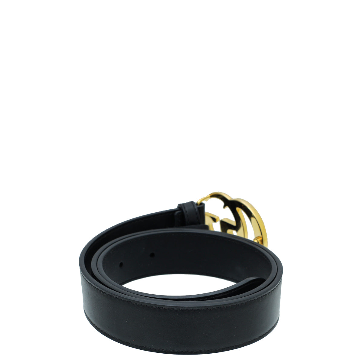 Gucci Black Shiny GG Marmont Belt 32