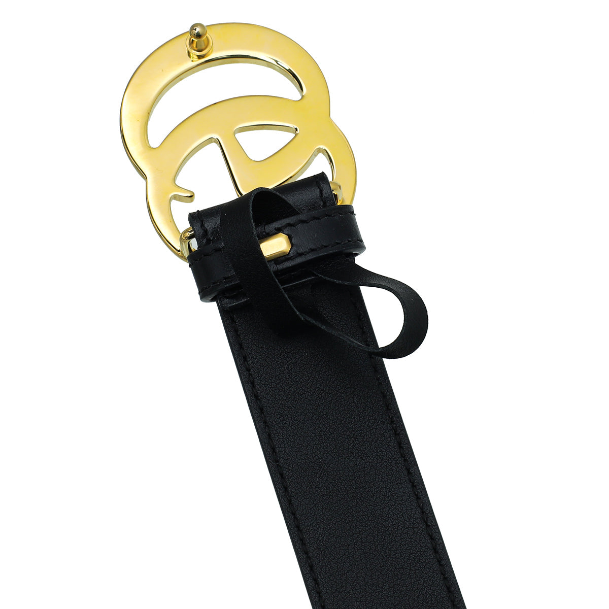 Gucci Black Shiny GG Marmont Belt 32