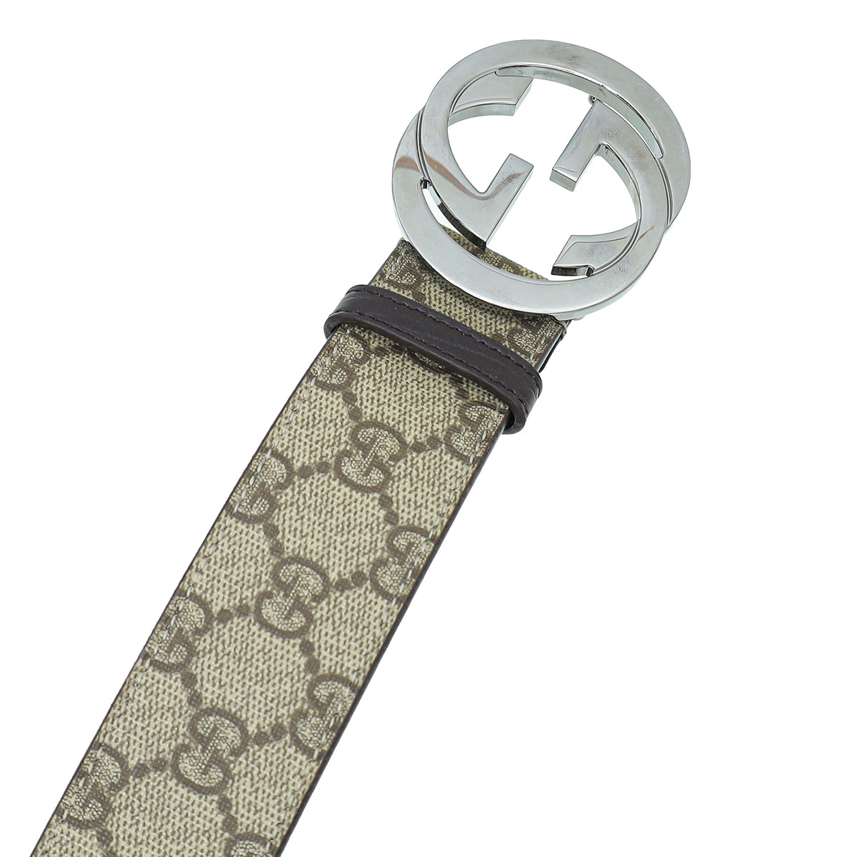 Gucci Bicolor GG Supreme Interlocking G Belt 44