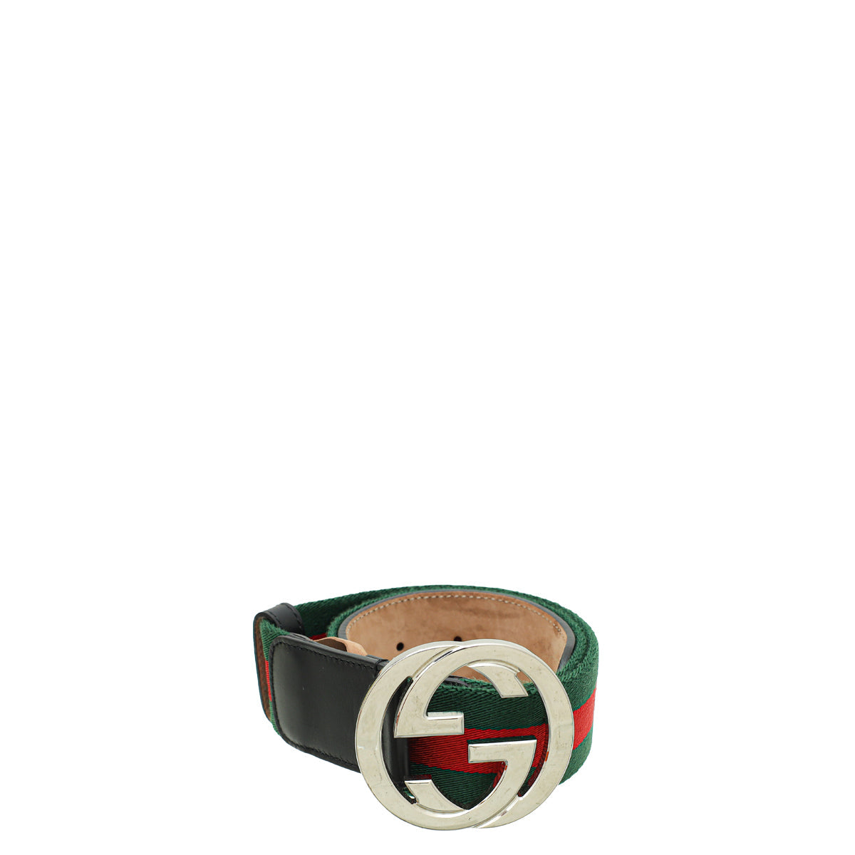 Gucci Tricolor Interlocking G Web Belt 30