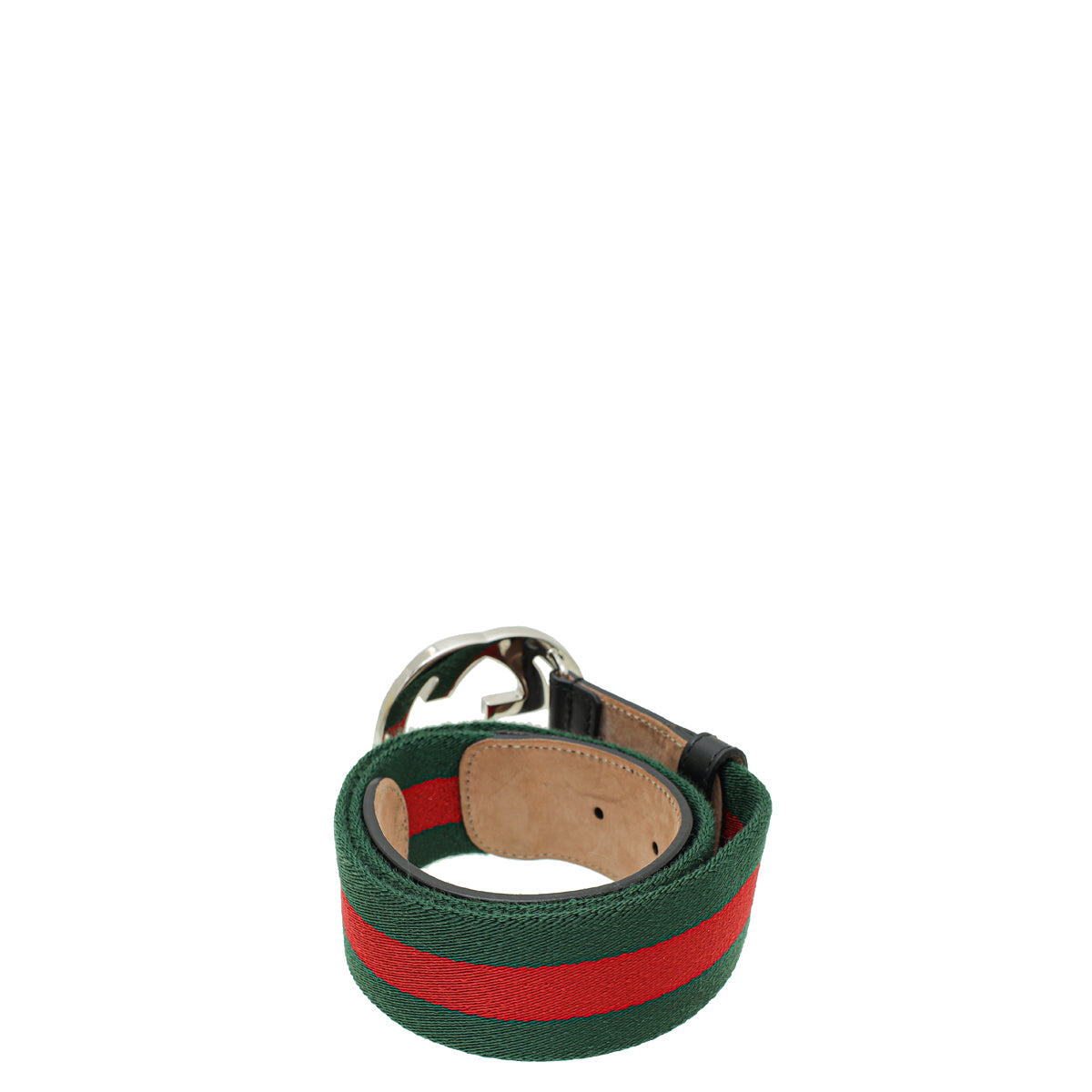 Gucci Tricolor Interlocking G Web Belt 30