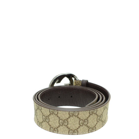 Gucci Bicolor GG Supreme Interlocking G Belt 44