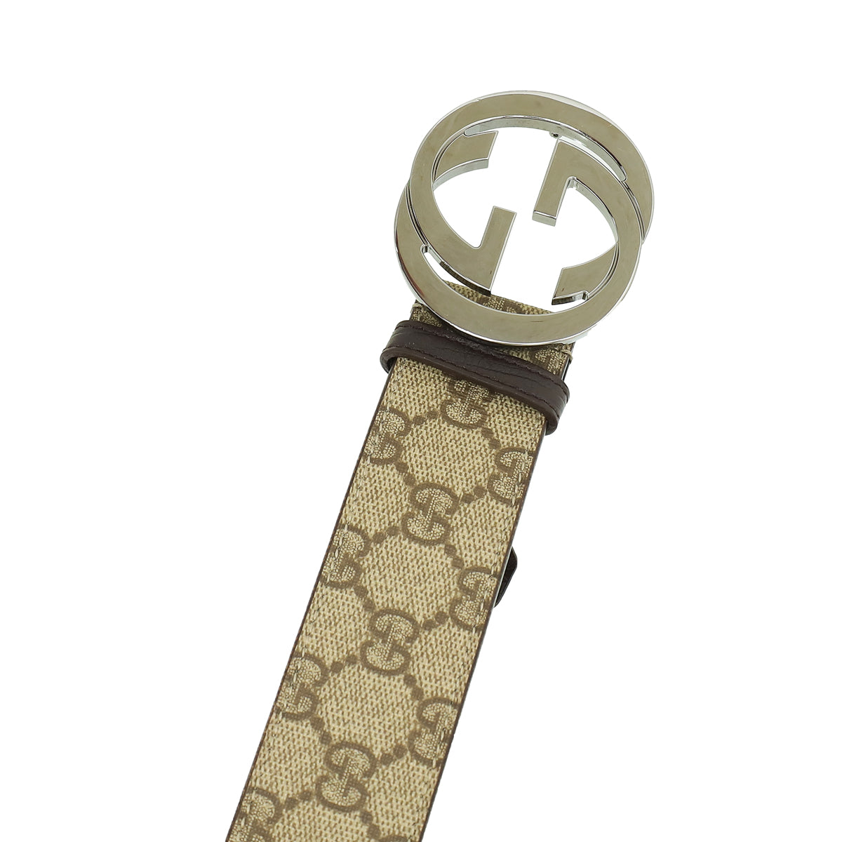 Gucci Bicolor GG Supreme Interlocking G Belt 44