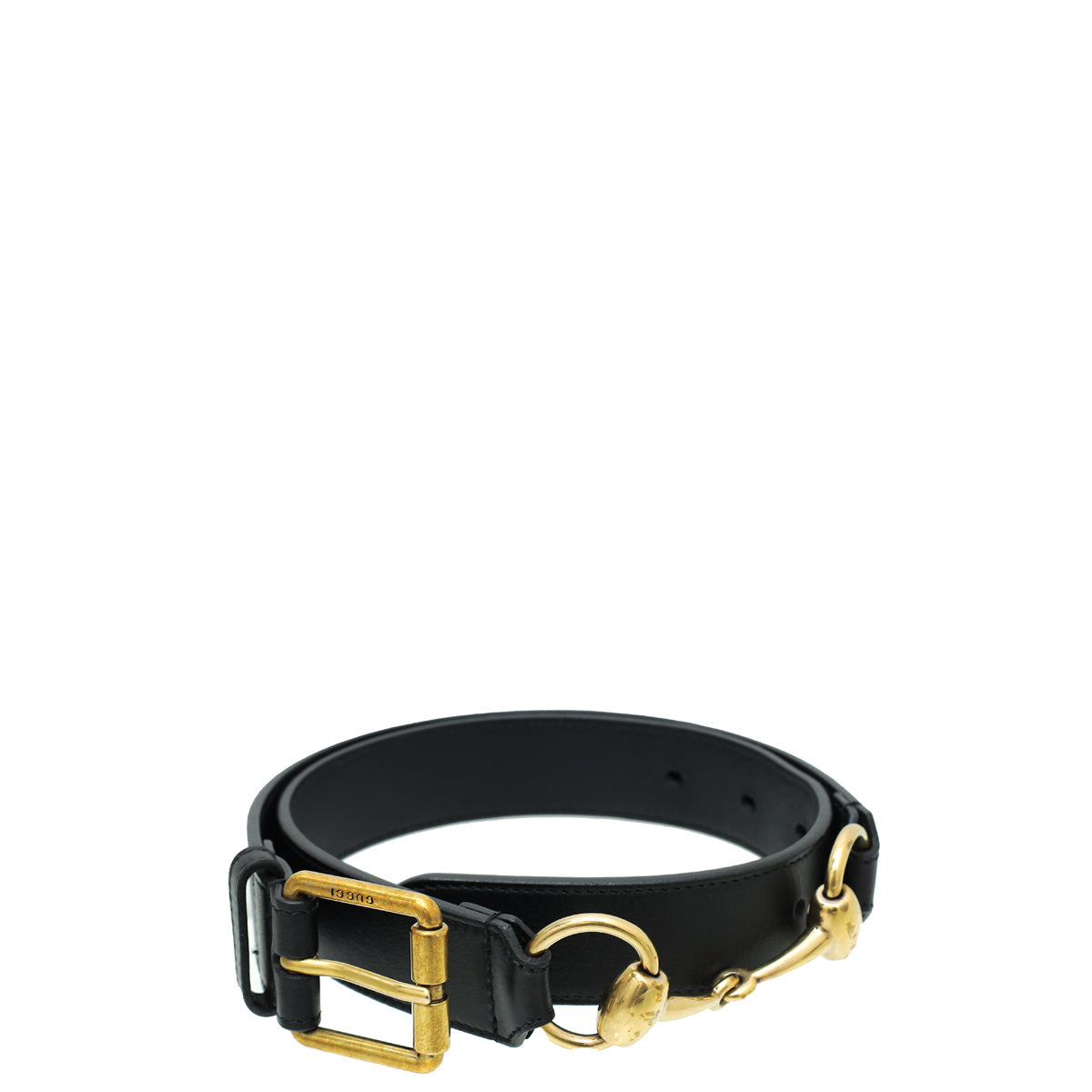 Gucci Black Horsebit Belt 30