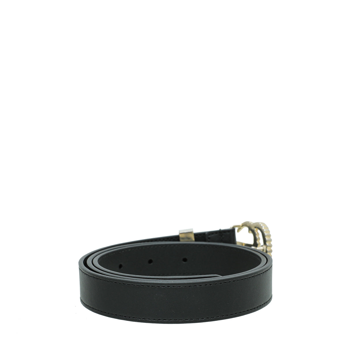 Gucci Black GG Torchon Belt 34