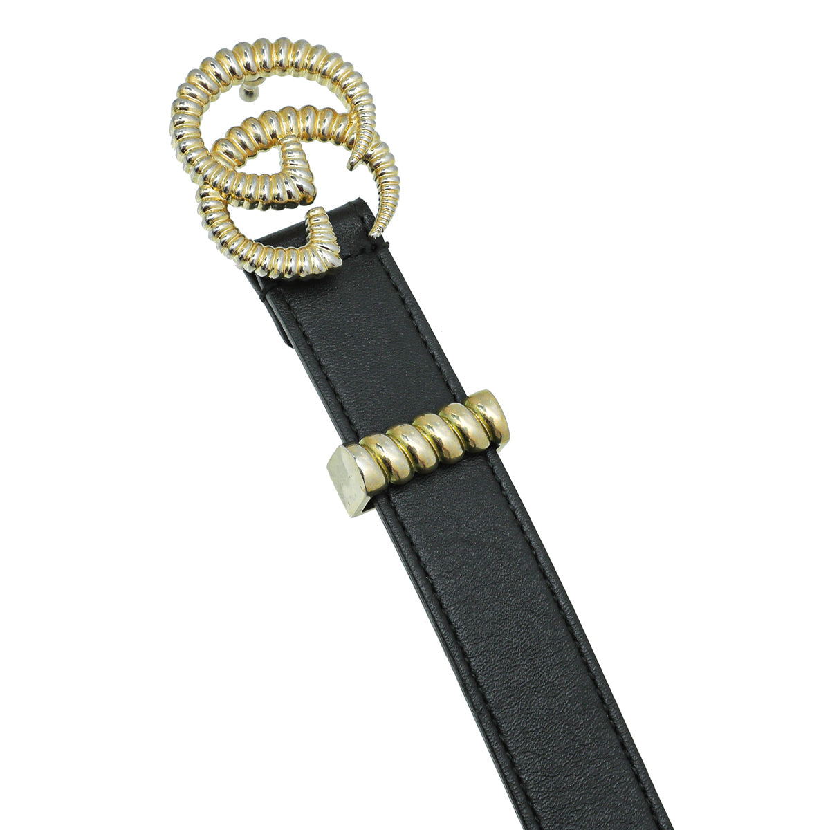 Gucci Black GG Torchon Belt 34