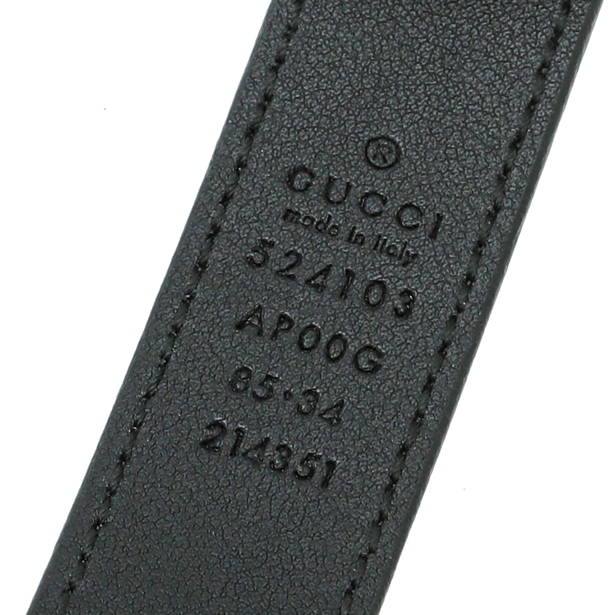 Gucci Black GG Torchon Belt 34