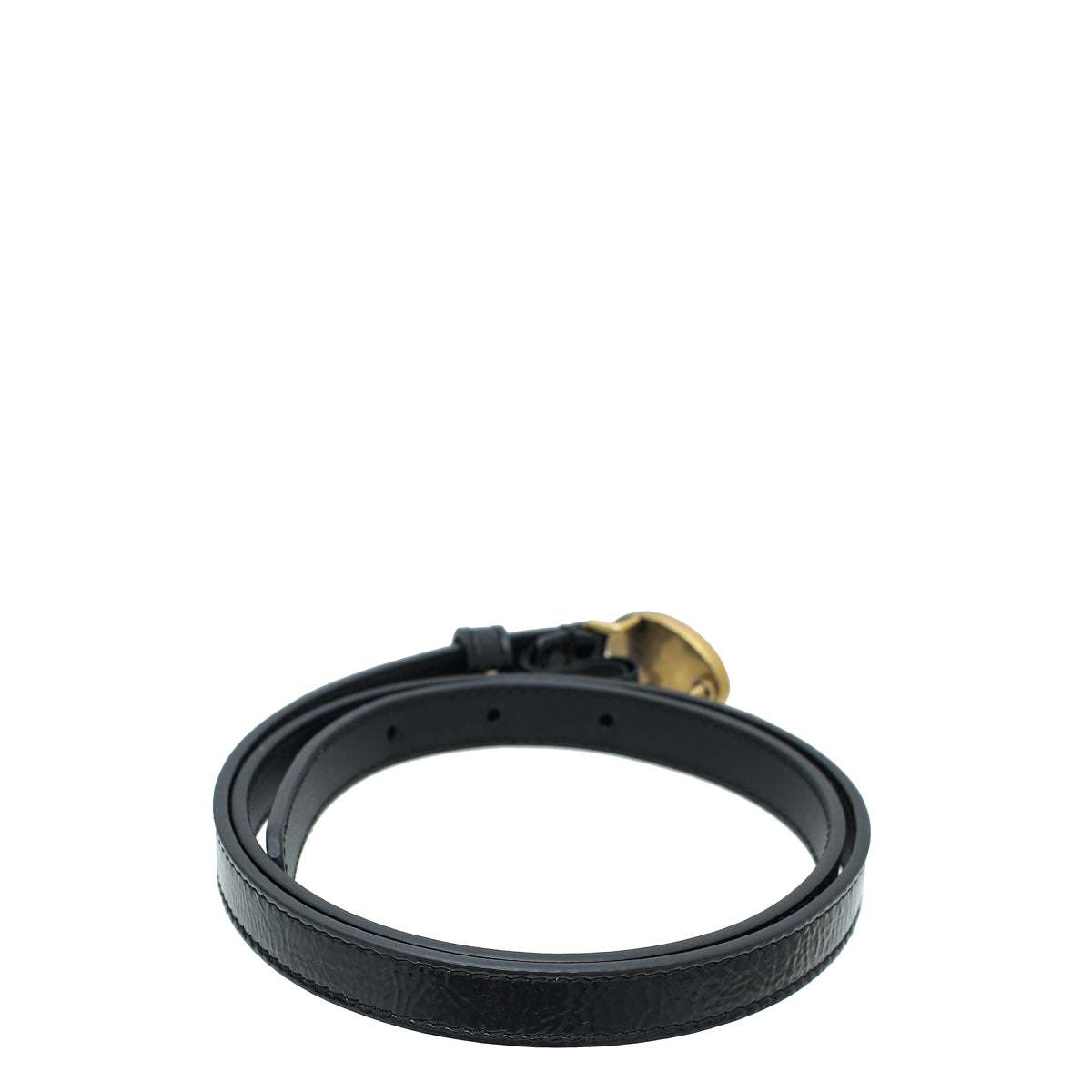 Gucci Black Enamel Bee Belt 32