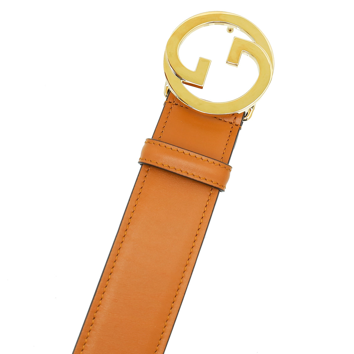 Gucci Tan Interlocking G Blondie Wide Belt 30