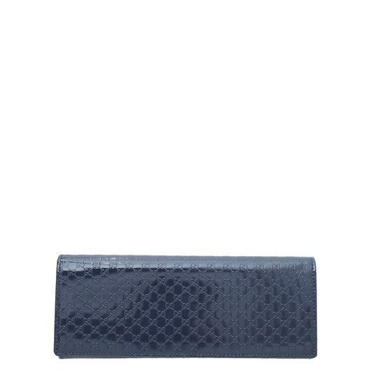 Gucci Blue Violet GG Microguccissima Broadway Small Clutch