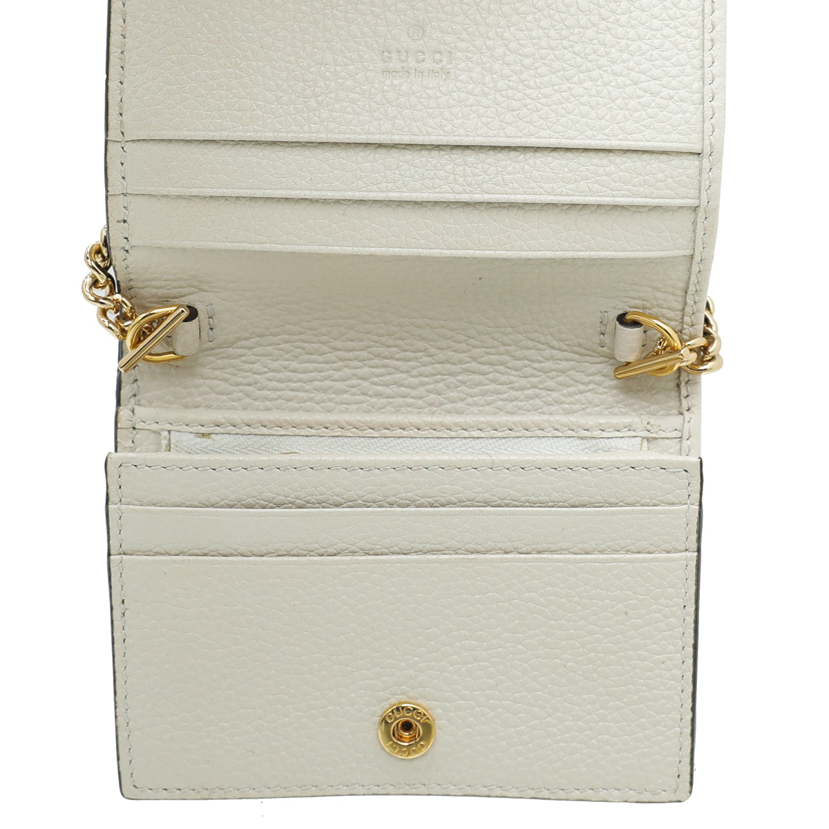 Gucci Cream Zumi Chain Card Case