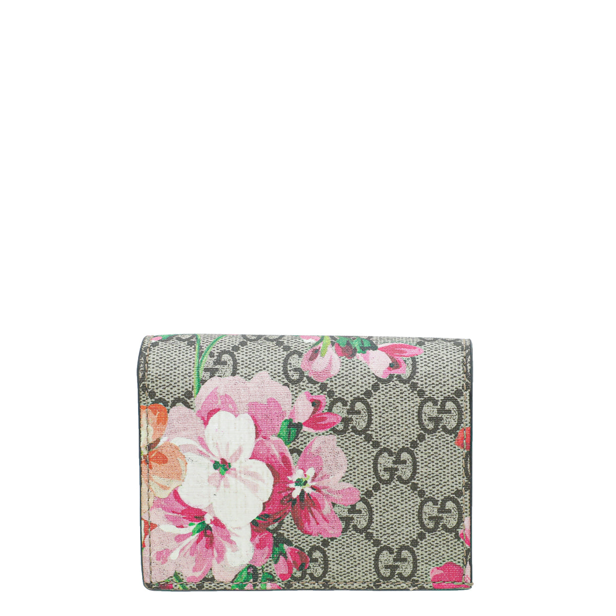 Gucci Bicolor GG Supreme Blooms Card Case Wallet