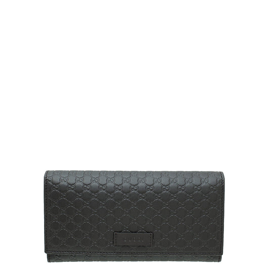 Gucci Chocolate GG Microguccissima Continental Wallet