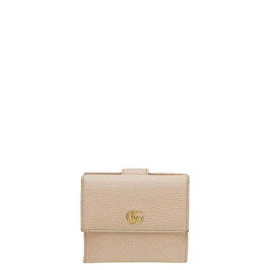 Gucci Pink GG French Flap Small Wallet