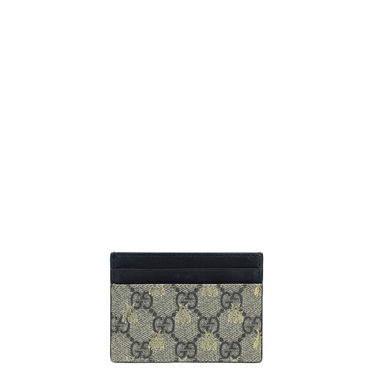 Gucci Bicolor GG Supreme Bee Card Holder