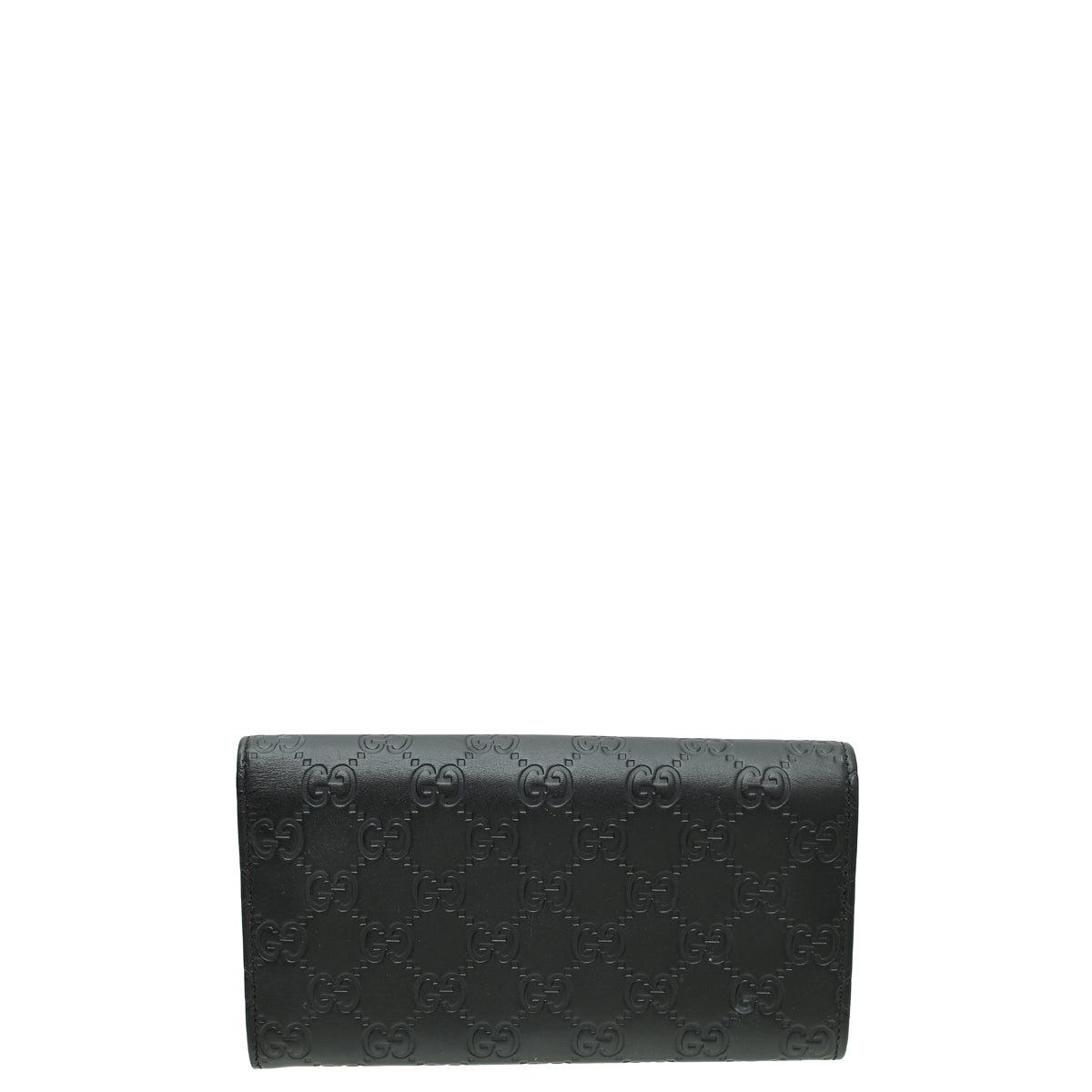 Gucci Black GG Guccissima Bow Continental Wallet