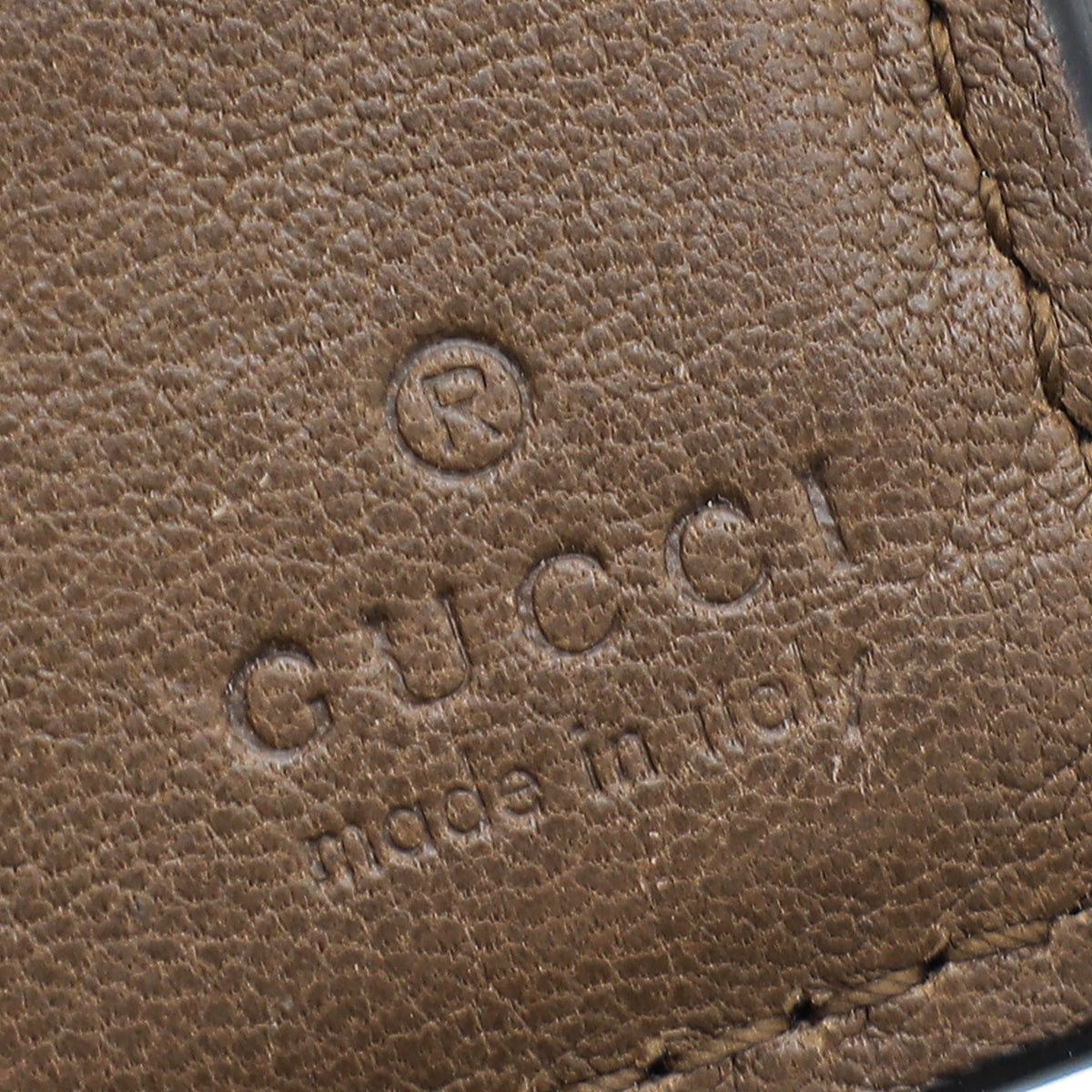 Gucci Brown Microguccissima Python Bifold Wallet