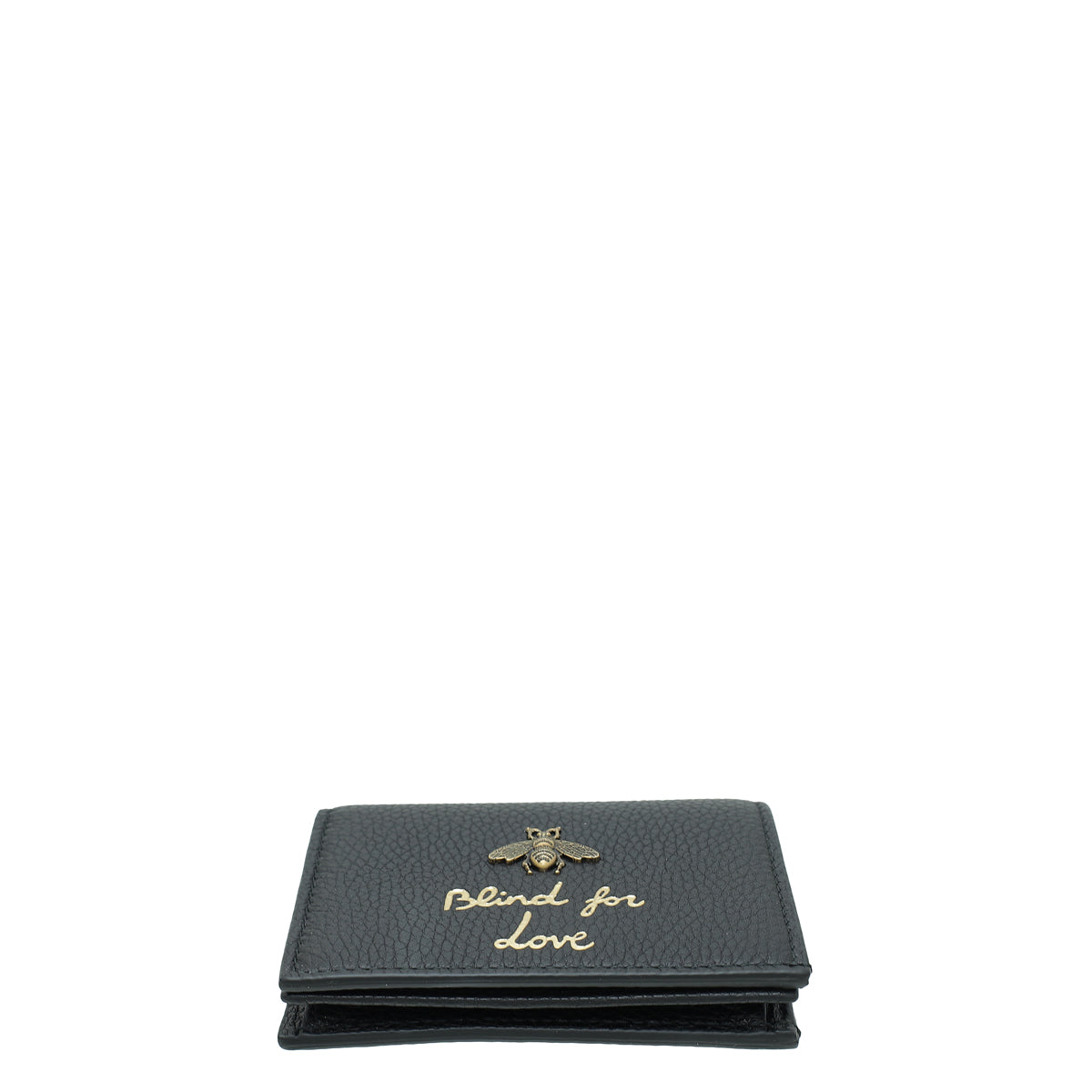 Gucci Black Animalier "Blind for Love" Card Case