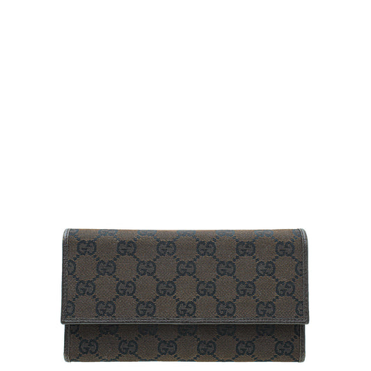 Gucci Chocolate GG Continental Wallet