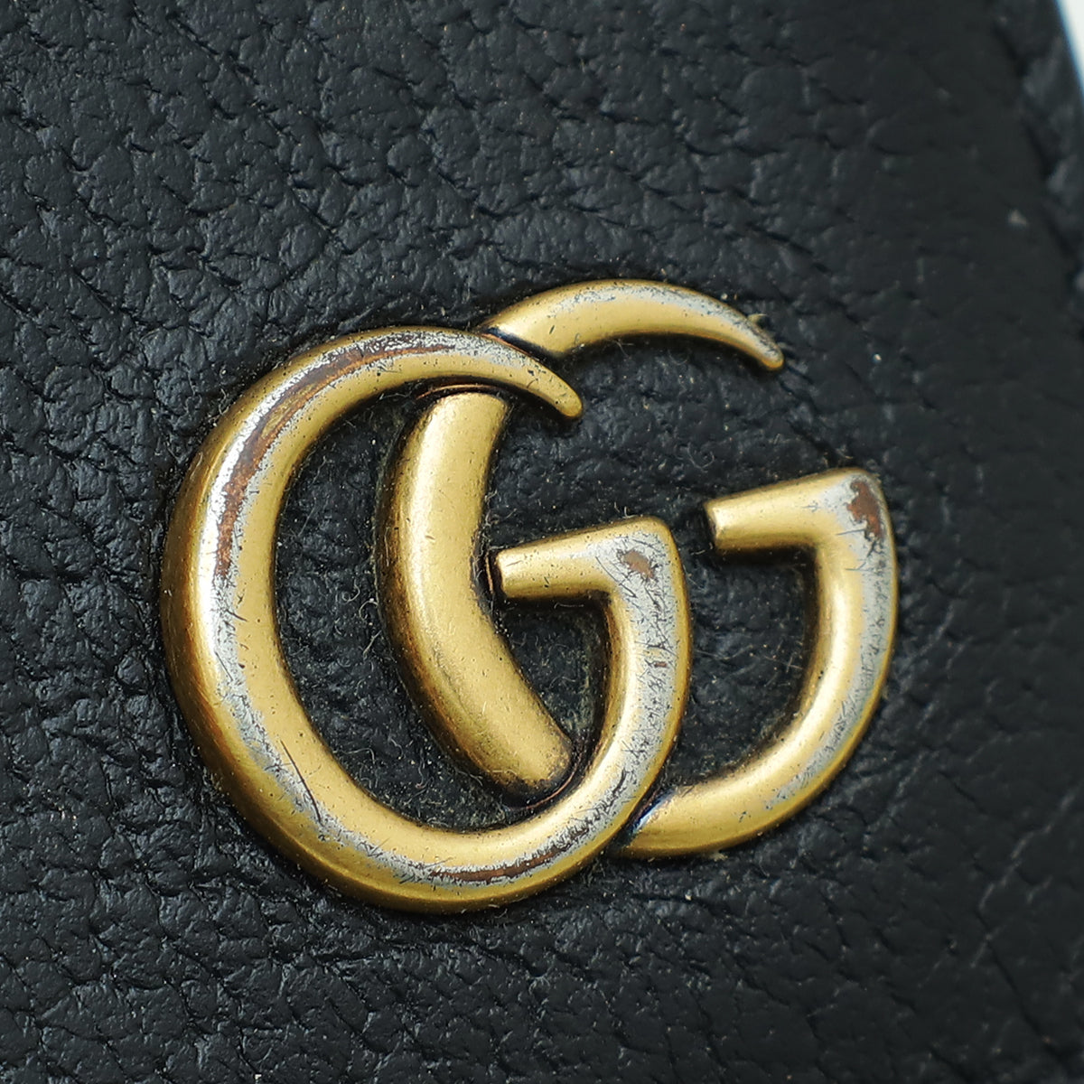 Gucci Black GG Marmont Bi-Fold Wallet