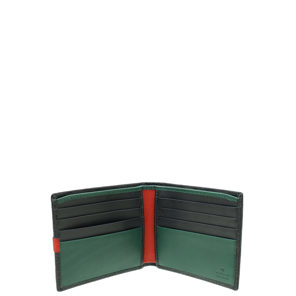 Gucci Black GG Microguccissima Bi Fold Wallet