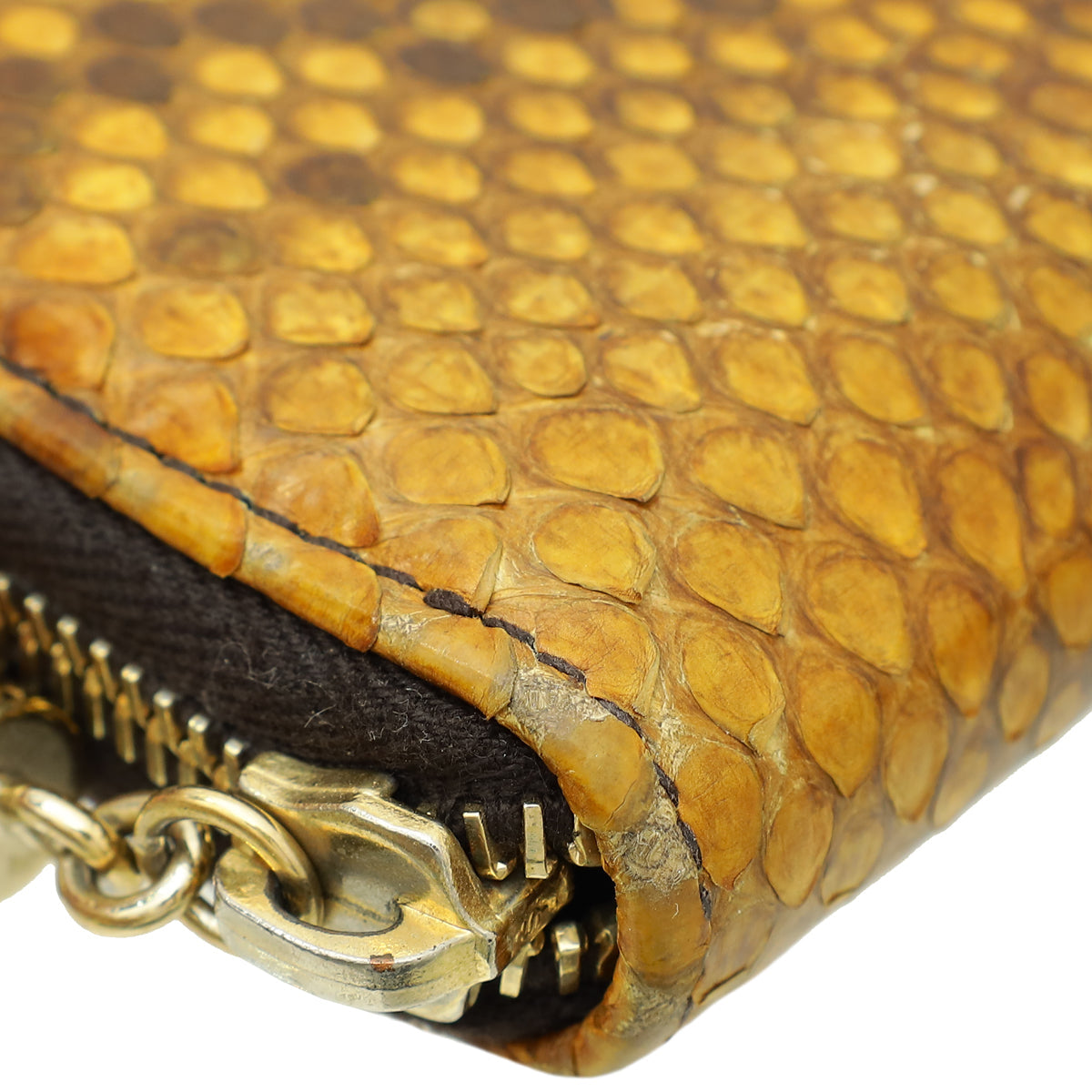 Gucci Multicolor Python Bamboo Tassel Zippy Wallet