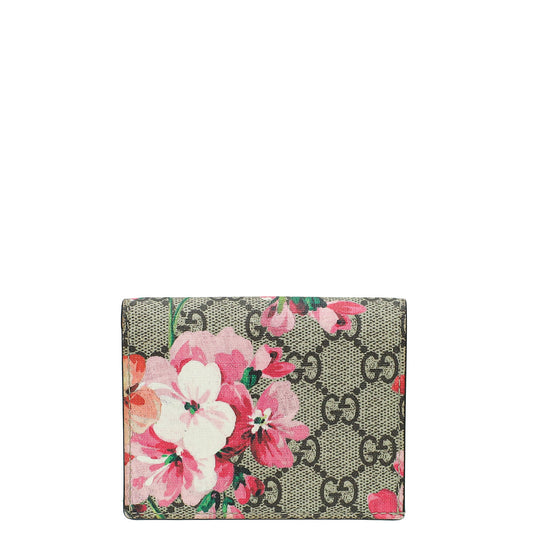 Gucci Bicolor Blooms Print Card Case Wallet