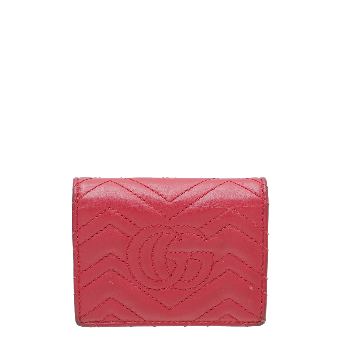 Gucci Red GG Marmont Card Case