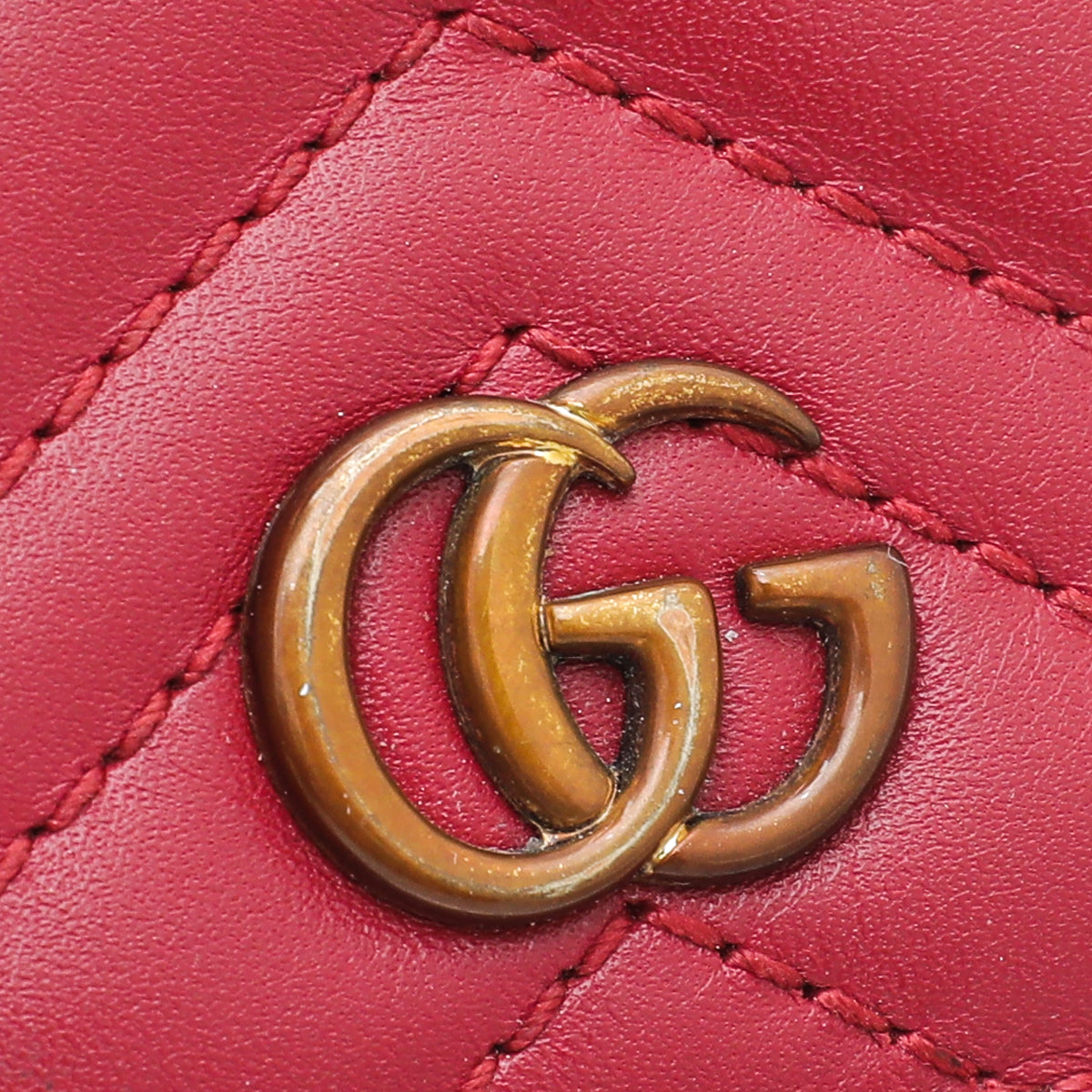 Gucci Red GG Marmont Card Case