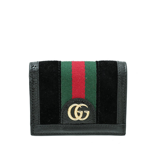 Gucci Black GG Ophidia Card Case Wallet