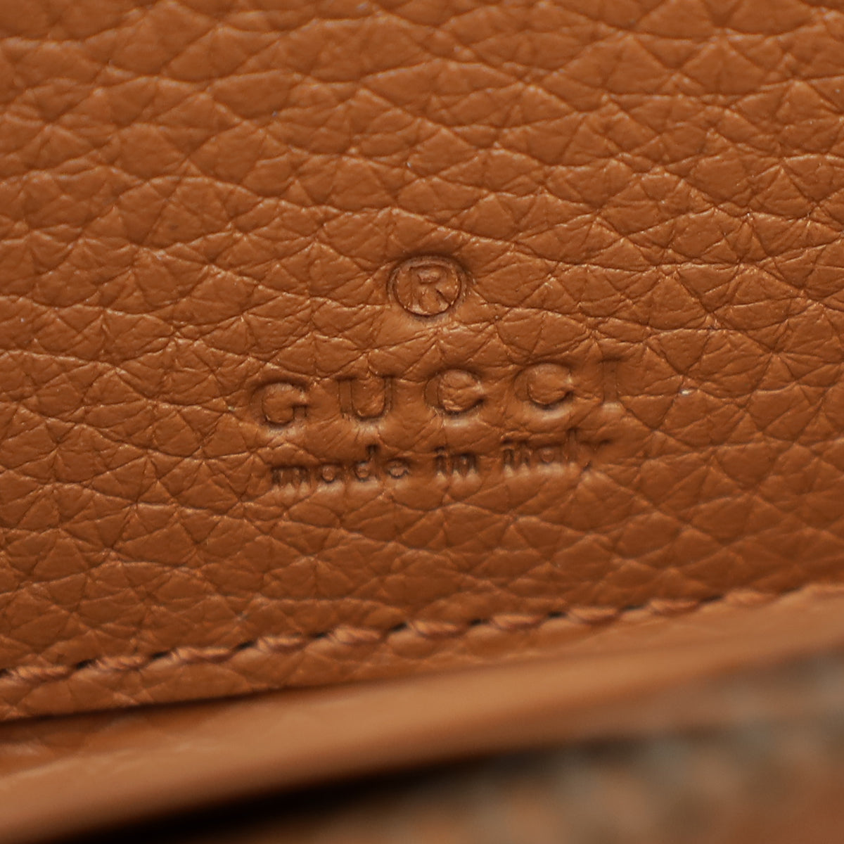 Gucci Brown Bamboo Double G Zip Card Case