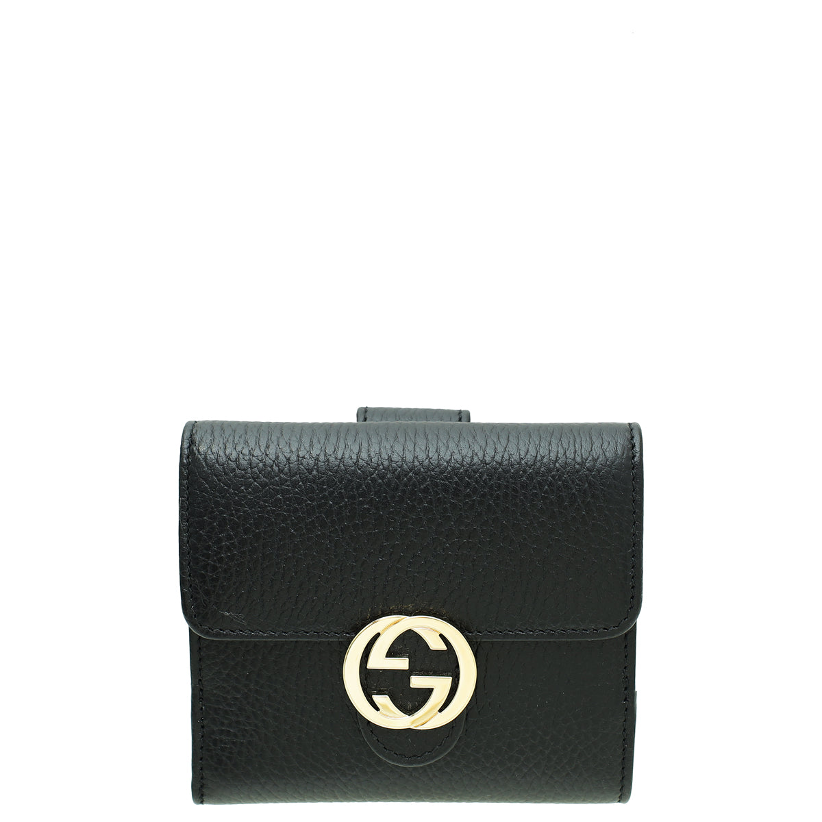 Gucci Black Interlocking G French Wallet