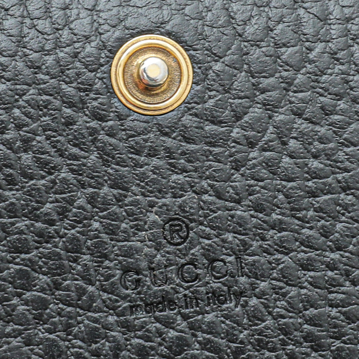 Gucci Black GG Marmont Butterfly Card Case